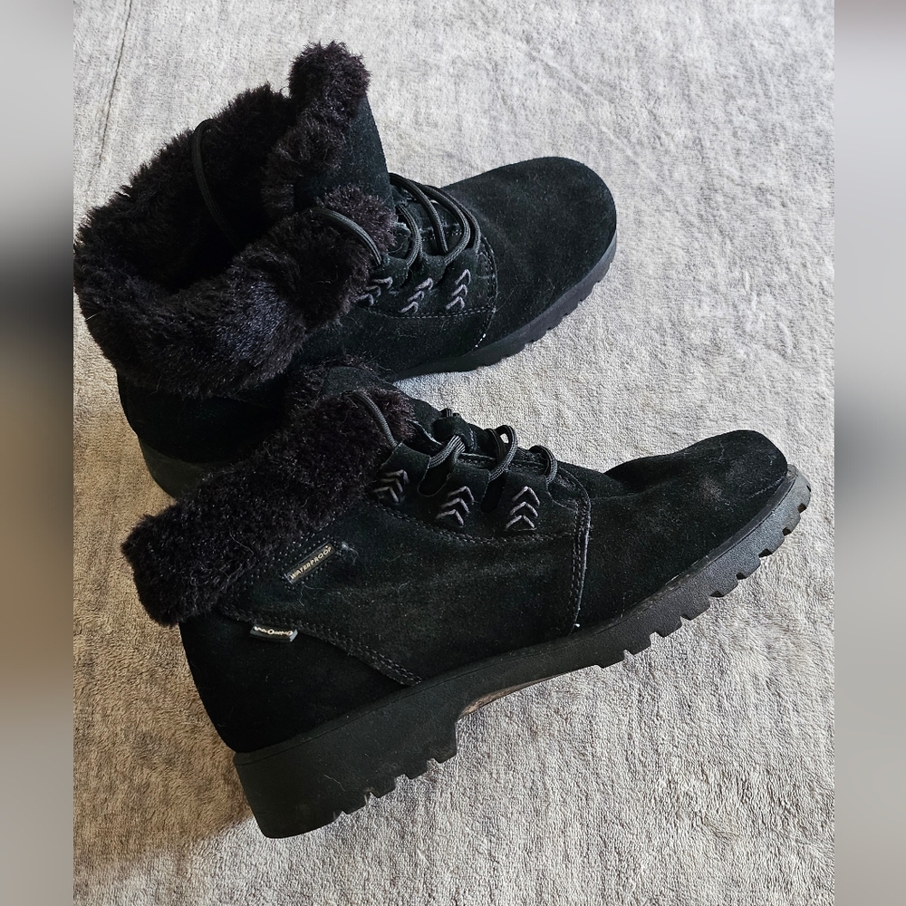 Sporto Black Insulated Boots Faux Fur 10 Womens
